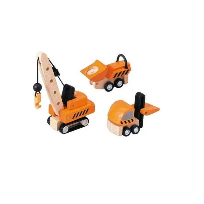 Jouet - PLAN TOYS - Véhicules De Construction - Lot de 3 véhicules - Mixte - A partir de 3 ans-1
