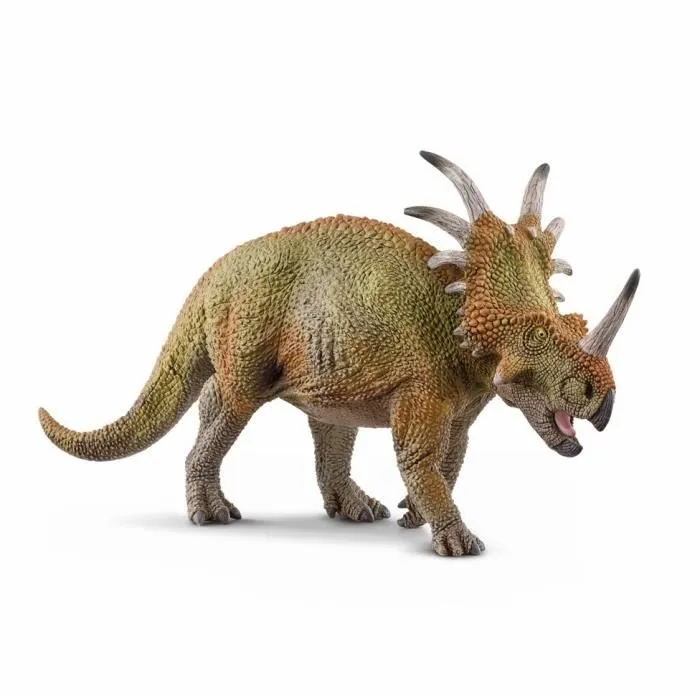 Styracosaure, figurine avec détails réalistes, jouet dinosaure inspirant l'imagination pour enfants dès 4 ans, 6 x 19 x 10 cm - sch-0