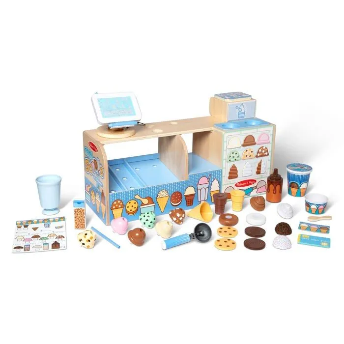 Commercant - marchande Melissa - doug - 30607 - Glacier jouet en bois avec d'amusantes boules-3