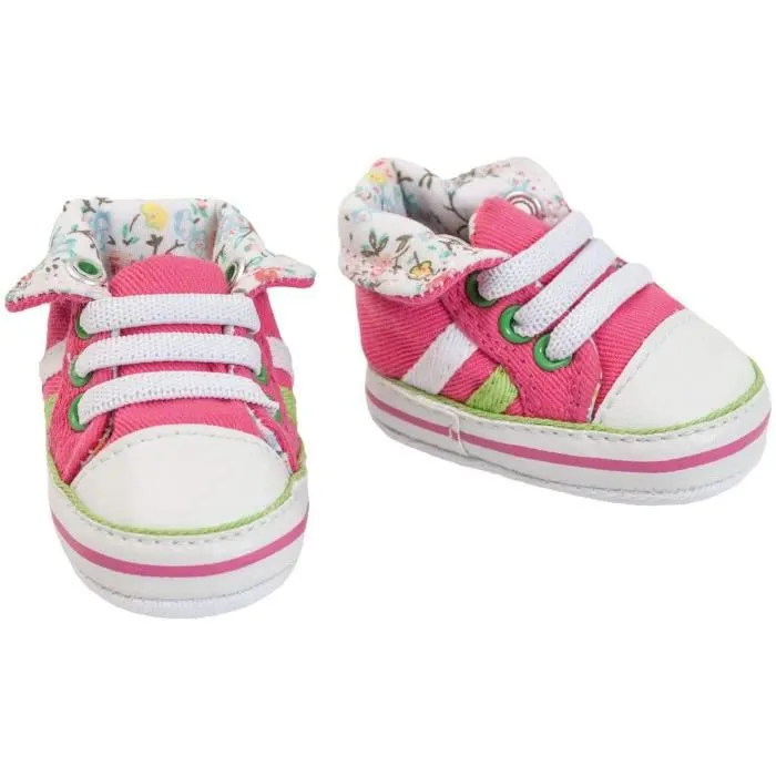 Chaussures de poupée Heless Sneaker Girls rose pour poupées de 38-45 cm-0