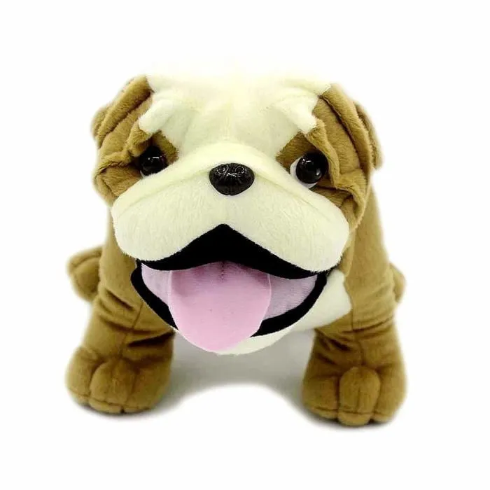 Peluche Vachichi Bouledogue Anglais en Peluche realiste-0