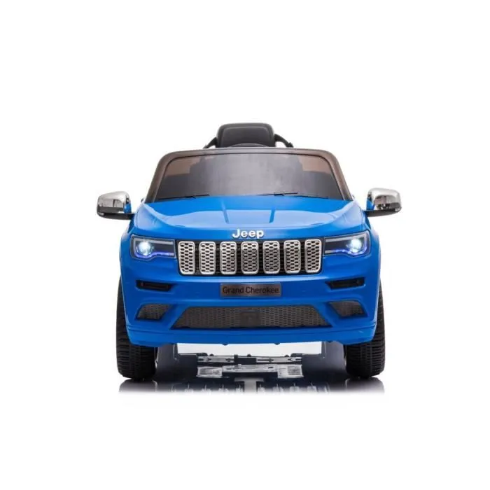 Voiture électrique pour enfants Jeep Grand Cherokee Bleu, Télécommande 2,4 GHz , Motor: 2 x 45W, Siège en similicuir (LE8277)-0