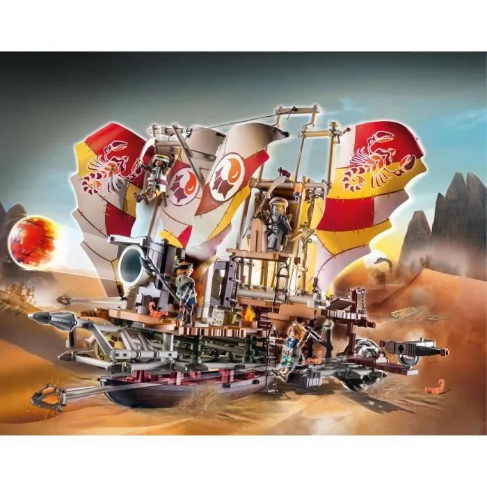 PLAYMOBIL - Sal'ahari Sands - Navire des sables - Novelmore - Squelette aventure - 233 pièces-1