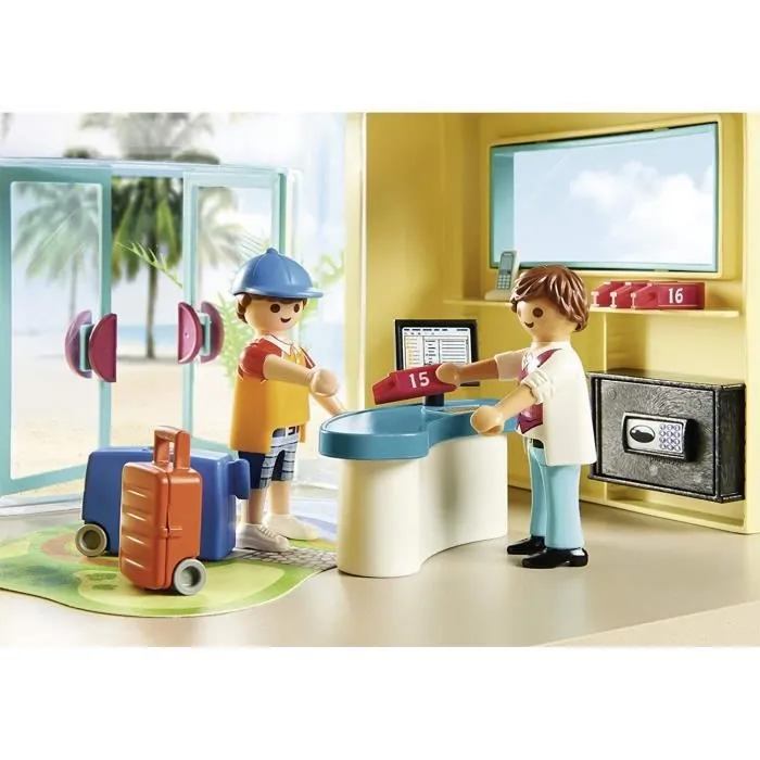 PLAYMOBIL - 70434 - Family Fun - PLAYMO Beach Hôtel - Hôtel de plage avec bungalows et piscine-2