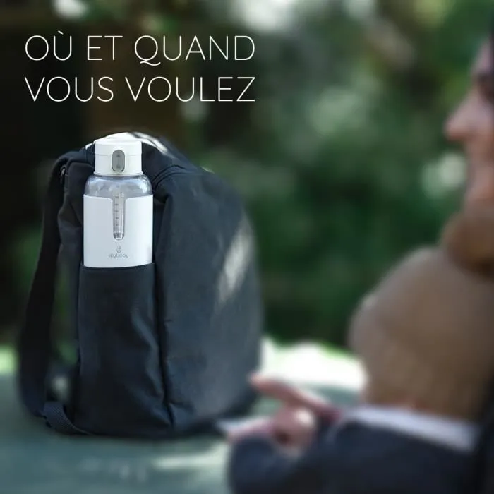izybaby Nomad,Chauffe Biberon Portable-Voiture,Batterie Intégrée 6h d'Autonomie,Température Réglable,Port USB,Chauffe Lait Maternel-0