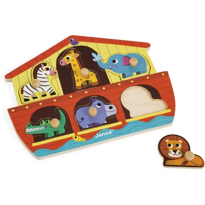 Puzzle encastrement en bois : Arche de Noé-2