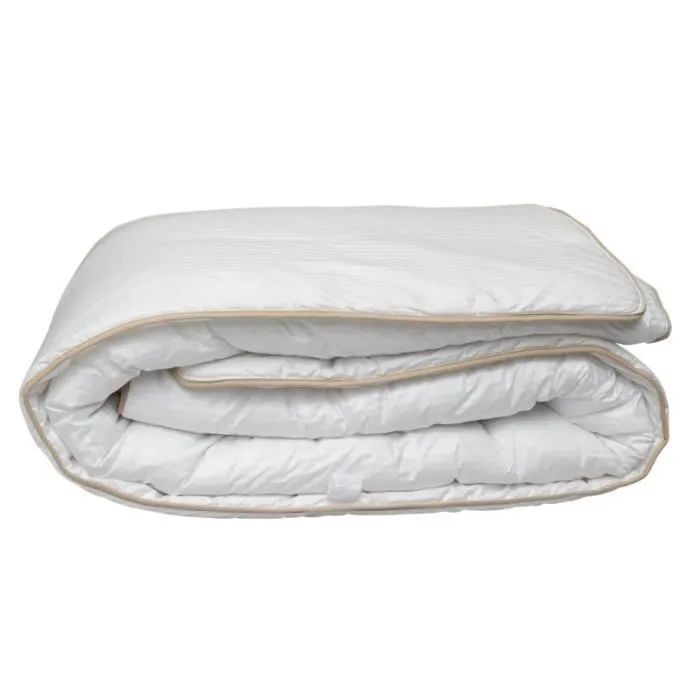 Couette "Fjord Grand Hotel" Légère Jumelable Satin de coton rayé Lestra - 200 x 200 cm pour lit en 120 cm-0