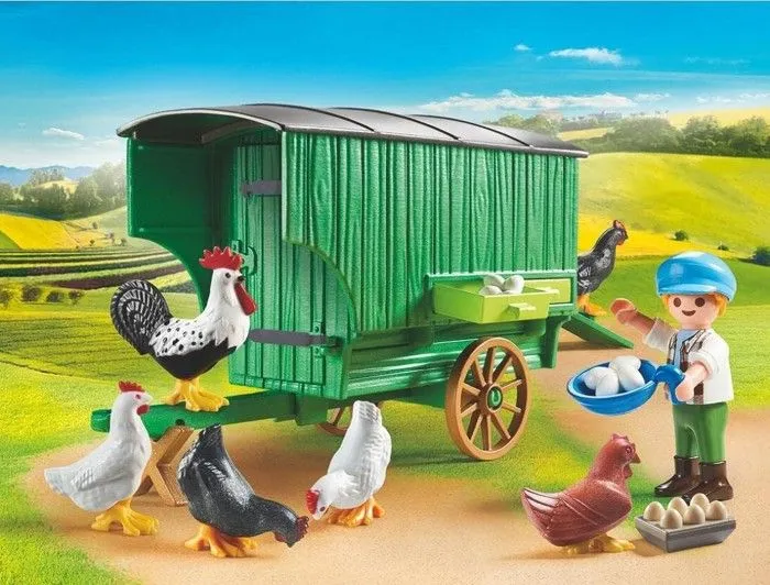 PLAYMOBIL - 70138 - Country La Ferme - Enfant et poulailler - 32 pièces - Autre-1