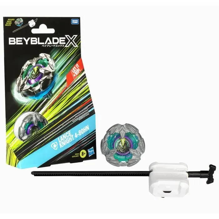 Beyblade X Starter Pack Lance Knight 4-80HN, avec toupie de compétition et lanceur, Jouets pour enfants à partir de 8 ans-0