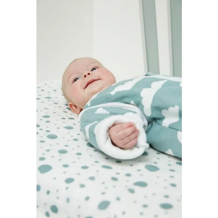 Meyco Baby Clouds/Dots/Feathers nid d'ange - paquet de 3 - hydrophile - stone green - 120x120cm-1