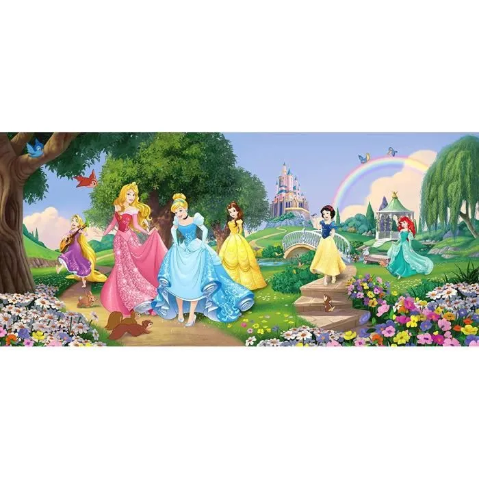 Poster Château et Princesses Disney intissé 202X90 CM - DISNEY - Décoration murale - Enfant - Pour les enfants-0