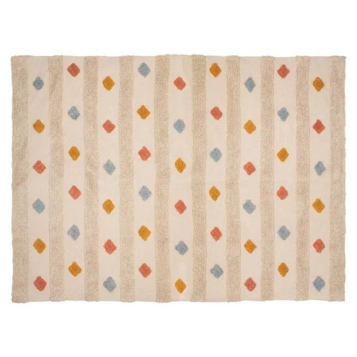 Tapis enfant - ATMOSPHERA - Arlequin - 70x120cm - Multicolore - Coton tufté-0