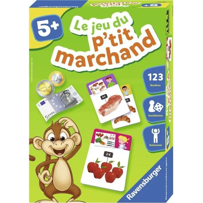 Le jeu du p'tit marchand - Jeu éducatif - Acheter et vendre - Initiation au calcul mental - Ravensburger - Dès 5 ans-0