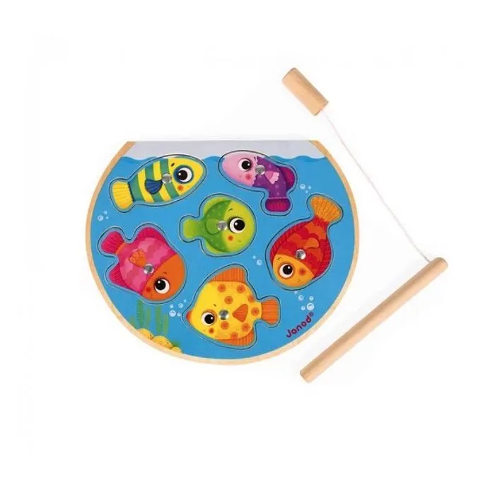 Puzzle Animaux - JANOD - Speedy Fish - 6 poissons et 1 canne à pêche magnétique - Mixte - Intérieur-0