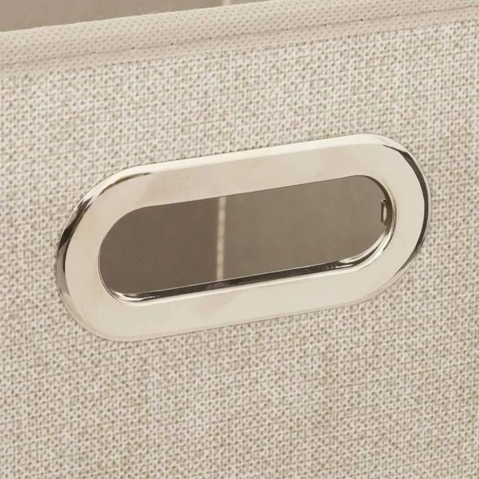 5five - panier tissu 31x31cm "mix n modul" beige chiné-3