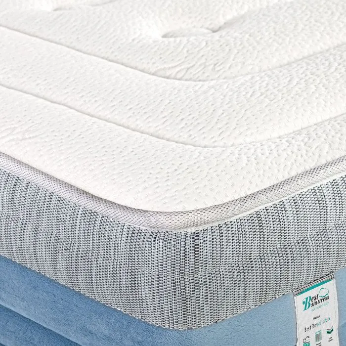 Matelas 140x190 cm, BestRoyal, 27cm, ressorts ensachés, mousse mémoire de forme, indépendance du couchage-3