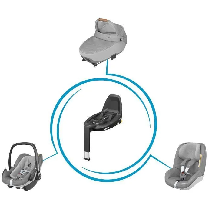 Base MAXI COSI FamilyFix 3 i-Size, Isofix, pour trio ZELIA S, Nacelle Jade, Cosi Tinca, Rock, Pebble Plus et Groupe 1 Pearl smart-2