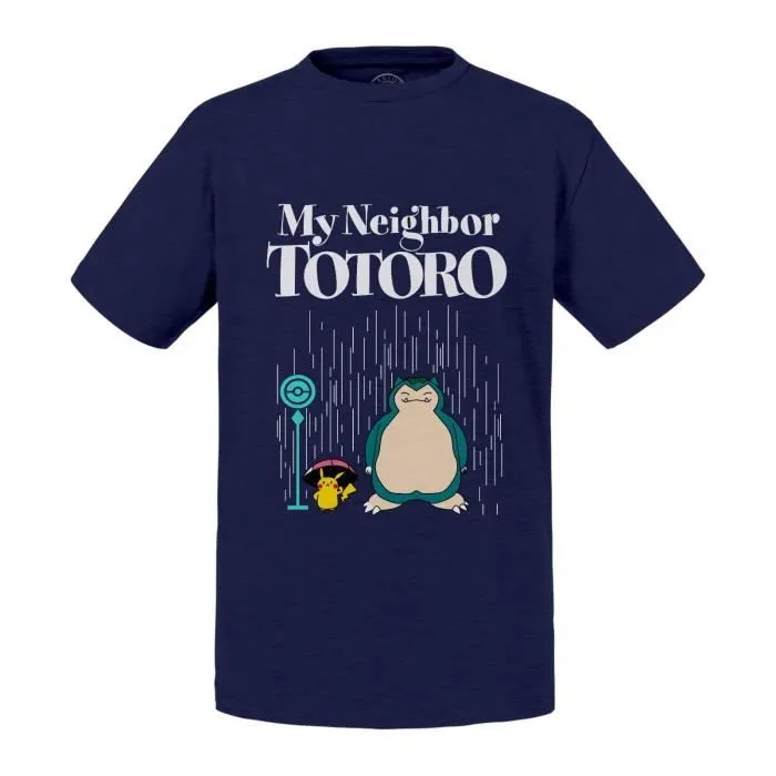 T-shirt Enfant Bleu Ronflex Mon Voisin Parodie Film Series Anime-0