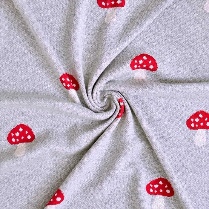 Couverture en coton bio CHAMPI 80 x 100 cm Gris-0