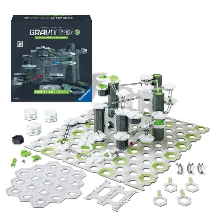 GraviTrax PRO Starter Set Vertical, 152 pièces-Circuit de billes, Parcours de billes à construire, Dès 8 ans, 22426, Ravensburger-1