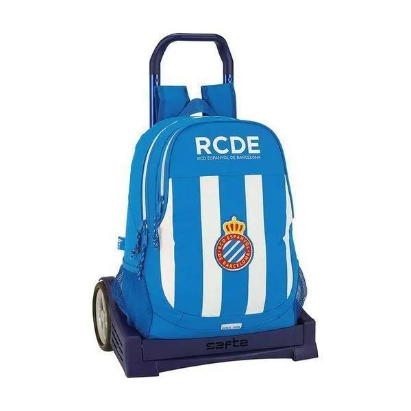 Cartable à roulettes - RCD Espanyol - Evolution - Bleu - Blanc - Polyester, Acier-1
