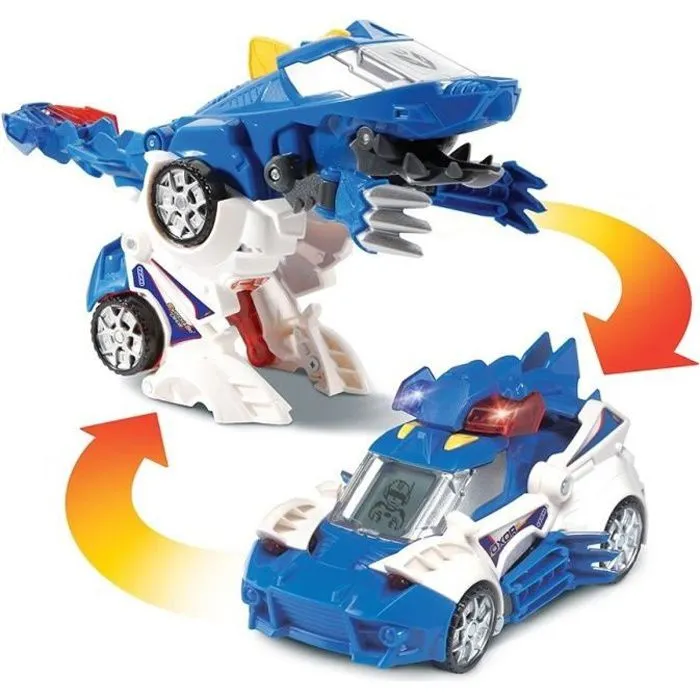 VTECH - Switch & Go Dinos - Oxor, Super Thérizinosaure (Voiture de Police)-0