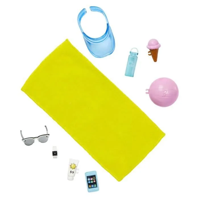 Barbie®-Ken® Plage-Poupée blonde short de bain et accessoires de plage HPL74-2