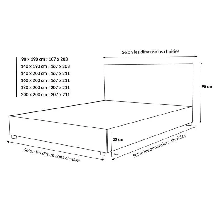Lit Coffre Prestige 160 x 200 by Sampur | Simili Cuir Noir | Sommier à Lattes en Bois + Tête de Lit inclus - Design Moderne-4