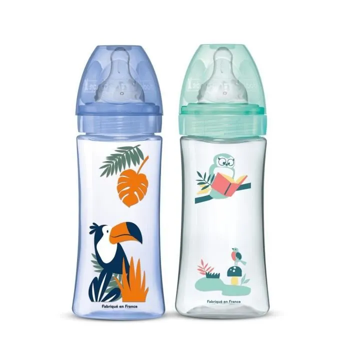 Dodie Biberon Initiation+ Anti-Coliques 3 Vitesses +6m Bleu Pompier Lot de 2 x 330ml-0