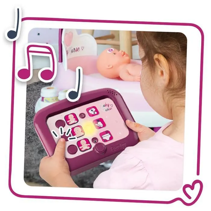 Nursery électronique Baby Nurse Smoby - Poupon Pipi - 24 Accessoires-4