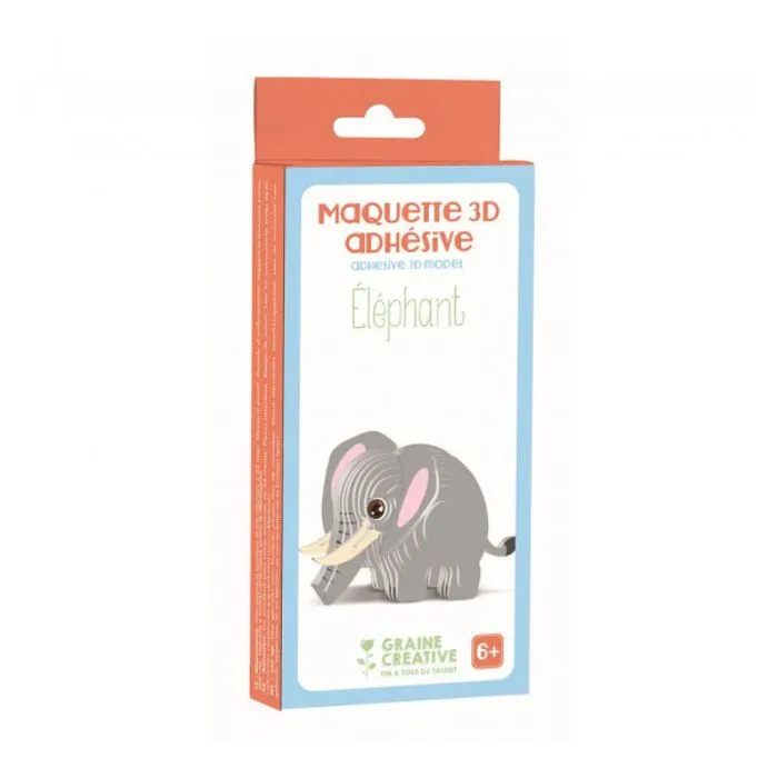 Elephant - Maquette en bois 3D-0