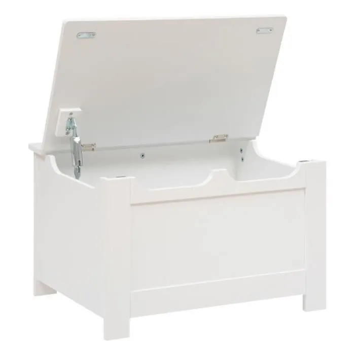 Coffre à Jouets "Couronne" 57cm Blanc-1
