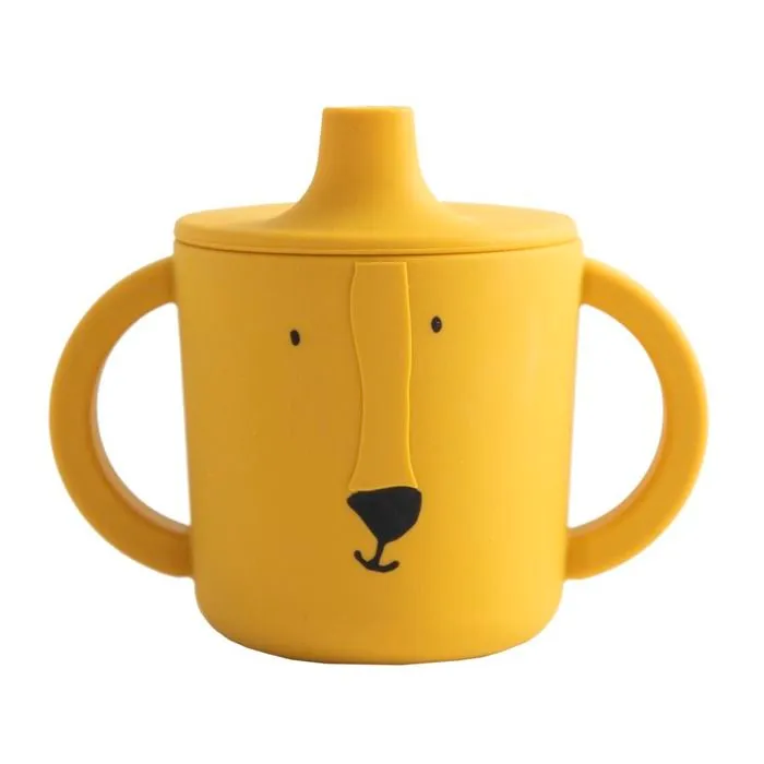 Tasse d'apprentissage en silicone - Mr. Lion - Jaune - Verre à bec bébé - Trixie-0