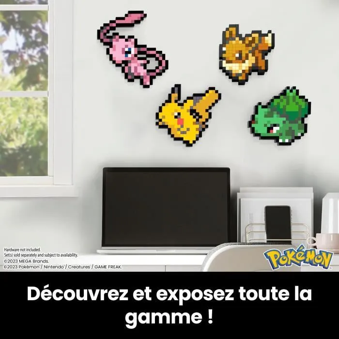 Mega-Pokémon-évoli-Coffret De Construction Rétro Pixel Art 323 Pièces - MEGA Pokémon - HTH78-5