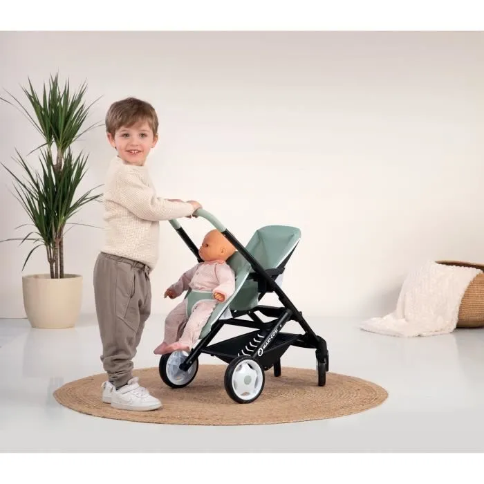 Smoby maxi-cosi poussette jumeaux sauge - poupons non inclus- dès 3 ans-2