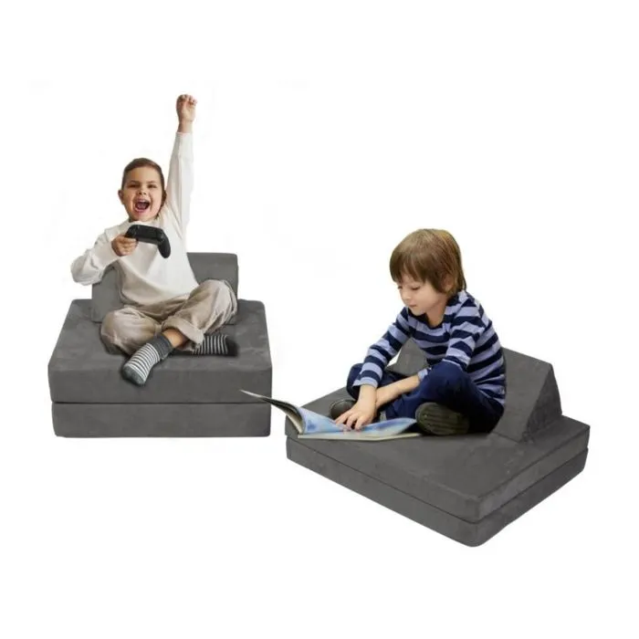 Canapé enfant et bunker - EliNeli - Gris - Intérieur - Chambre - Style enfant-1