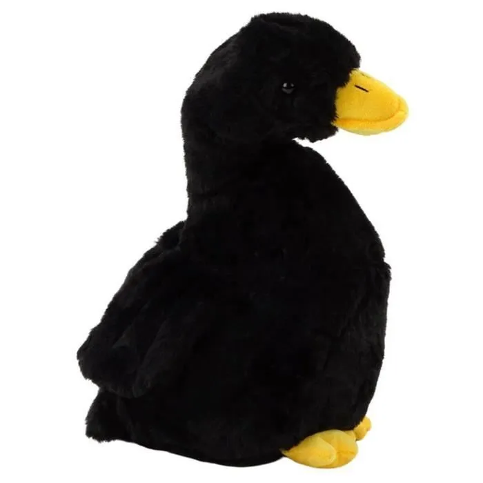 Oie en peluche - Noir - 30 cm - Douceur - Décorative - Sécurisée EN71-0