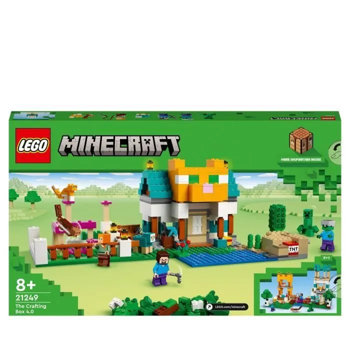 LEGO® Minecraft 21249 La Boîte de Construction 4.0, Jouets 2-en-1 avec Figurines Steve, Creeper et Zombie-5