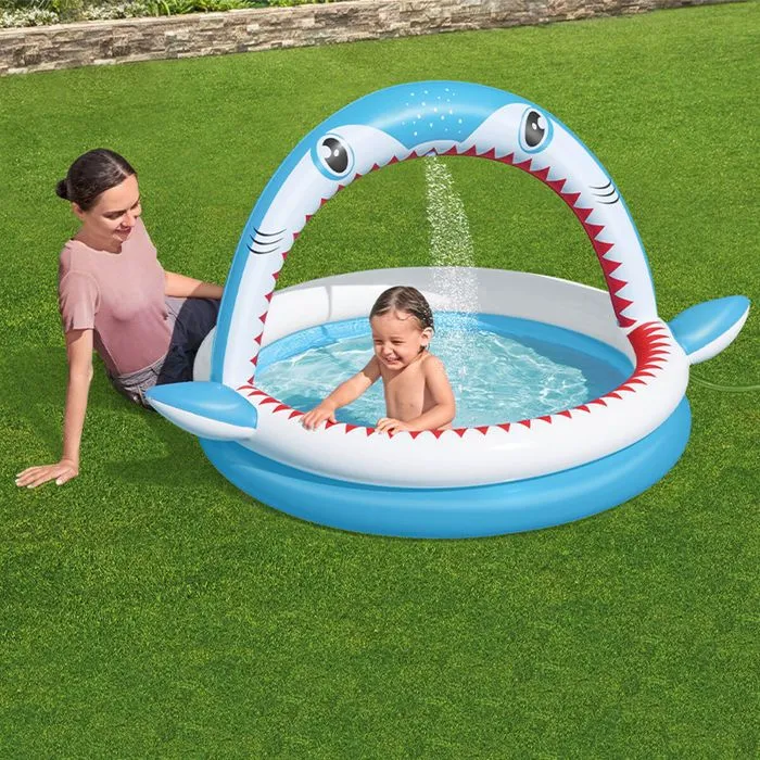 Pataugeoire gonflable pour enfants Bestway Requin 163 x 127 x 92 cm-2