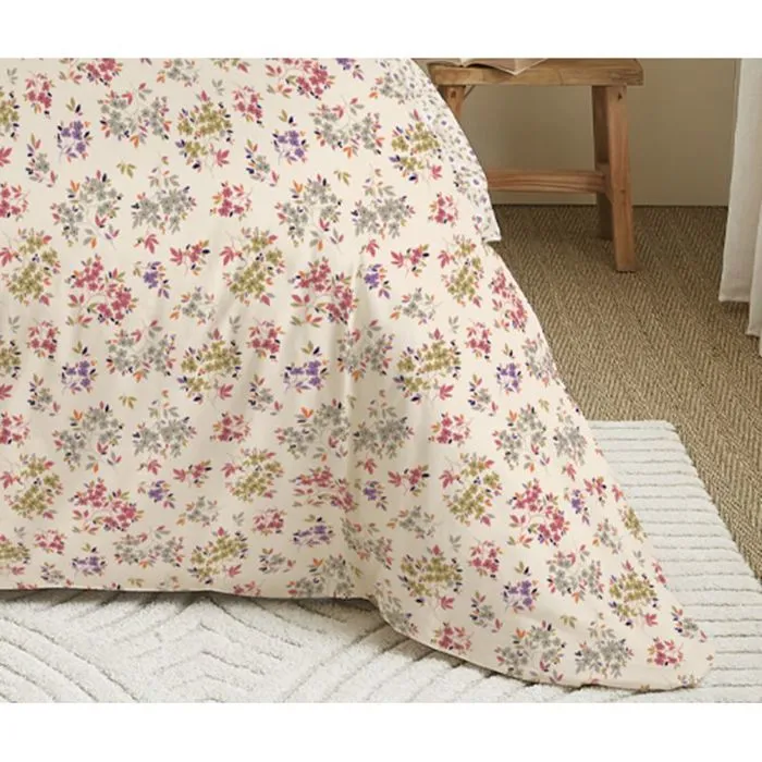 Pack complet housse de couette réversible pour lit 140 x 190 cm  Tanya multicolore-3