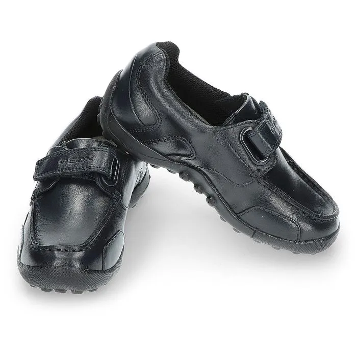 Mocassins Geox JR W.SNAKE MOCASSINO pour garçon en cuir bleu marine-5