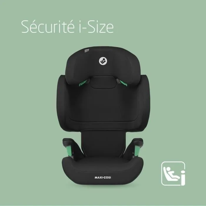 MAXI-COSI Rodifix M I-Size, Siège auto Isofix Groupe 2/3, Rehausseur voiture, Evolutif, de 15 à 36kg, de 3,5 à 12 ans, Basic Black-1