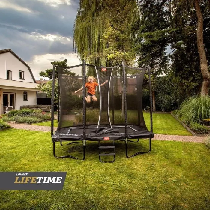 Trampoline - BERG - Ultim Favorit - 280 cm - Noir - Avec filet de sécurité Comfort-1