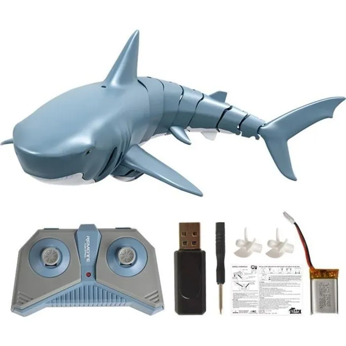 Mini RC Requin Télécommande Jouet Jouet De Natation Sous-Marine RC Bateau Électrique Bateau De Course Parodie Jouet Piscine-10-0