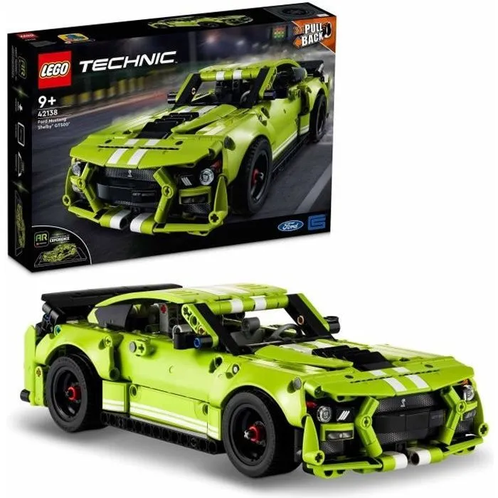 LEGO 42138 Technic Ford Mustang Shelby GT500, Maquette de Voiture de Course, Jouet à Construire, pour Garçons et Filles Dès 9 Ans-0