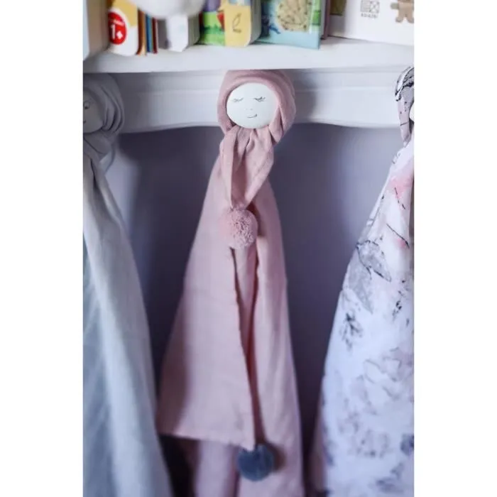 Bellochi Lot de 3 Langes Coton Bébé avec Pompon - Lange Multifonctionnel pour Fille et Garçon - 100% Coton Doux - 60x80 cm - Gris-2