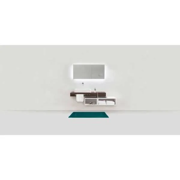 Tapis de douche Paradise vert foncé, tapis de bain de qualité, particulièrement absorbant & facile à entretenir, tapis de bain doux,-1