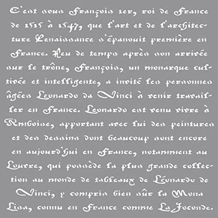 Pochoir - Rayher - Ecriture française - 30x30 cm - Multicolore - Plastique rigide-0