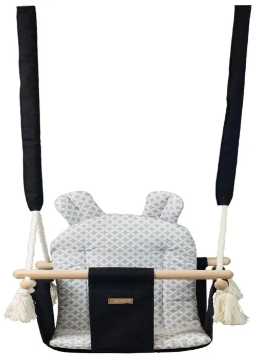 Balançoire en bois - Confortable - 10 mois et plus - Coton - Décorative - 20 kg max-2