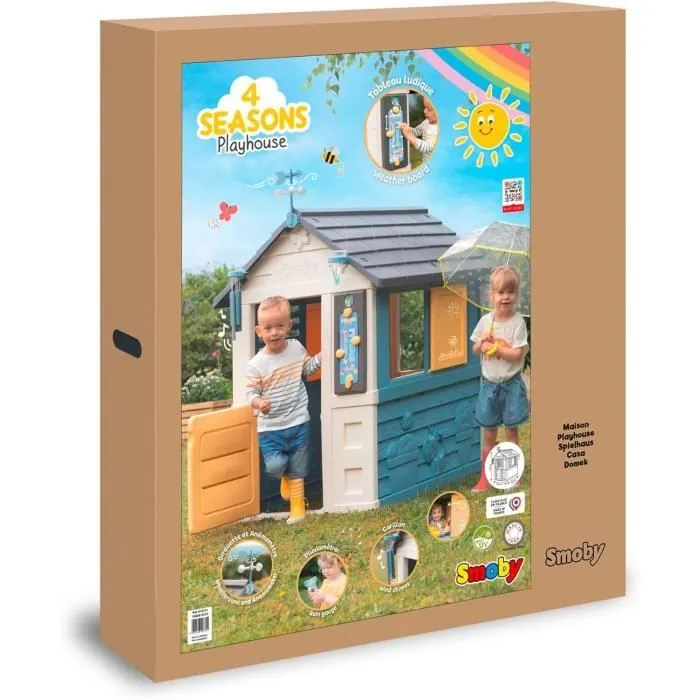 Smoby - Maison enfant 4 Saisons - Cabane éducative - Activités ludique sur le thème de la Météo - Fabriqué en France-5